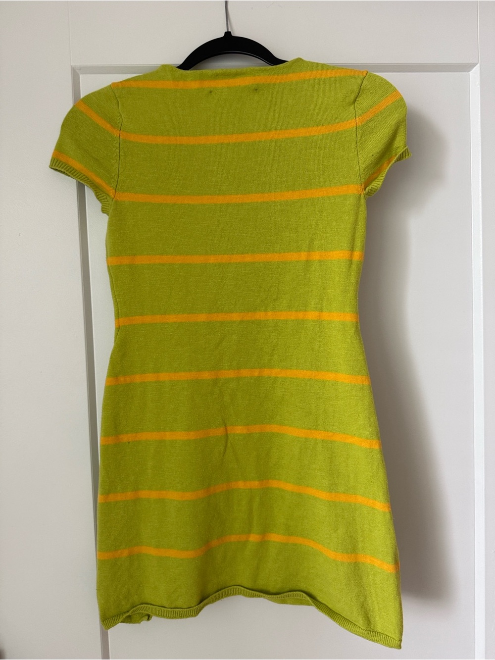 Free People free-est Sinclair Sweater Mini Dress Lime Combo XS Striped Knit - Picture 4 of 7